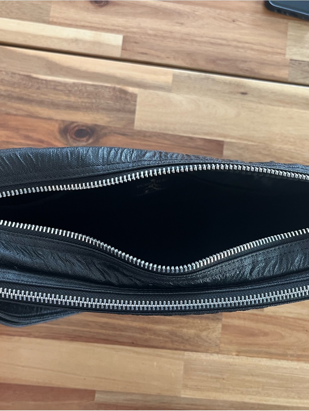 Porter International Black Leather Messenger Bag with Front Pockets - Picture 7 of 14